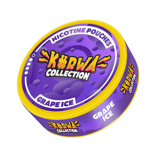Front view of the purple grape-flavored snus can featuring collection branding on a transparent background