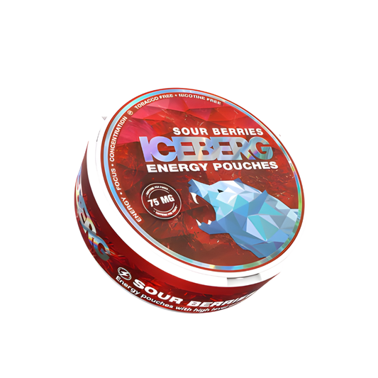 Front view of a circular tin can featuring a polar bear graphic and special offer text in red, blue, and white colors.