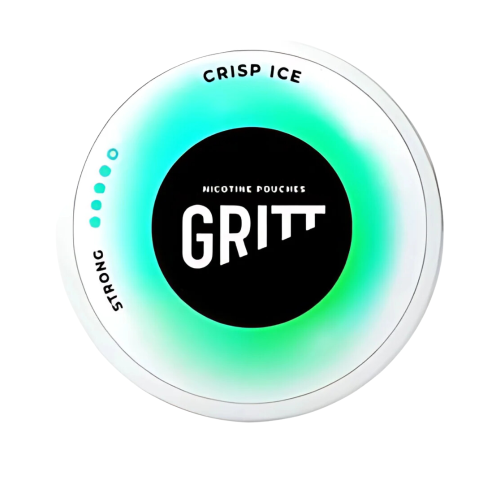 Detail close-up of a circular black and green container featuring a logo design and gradient effect